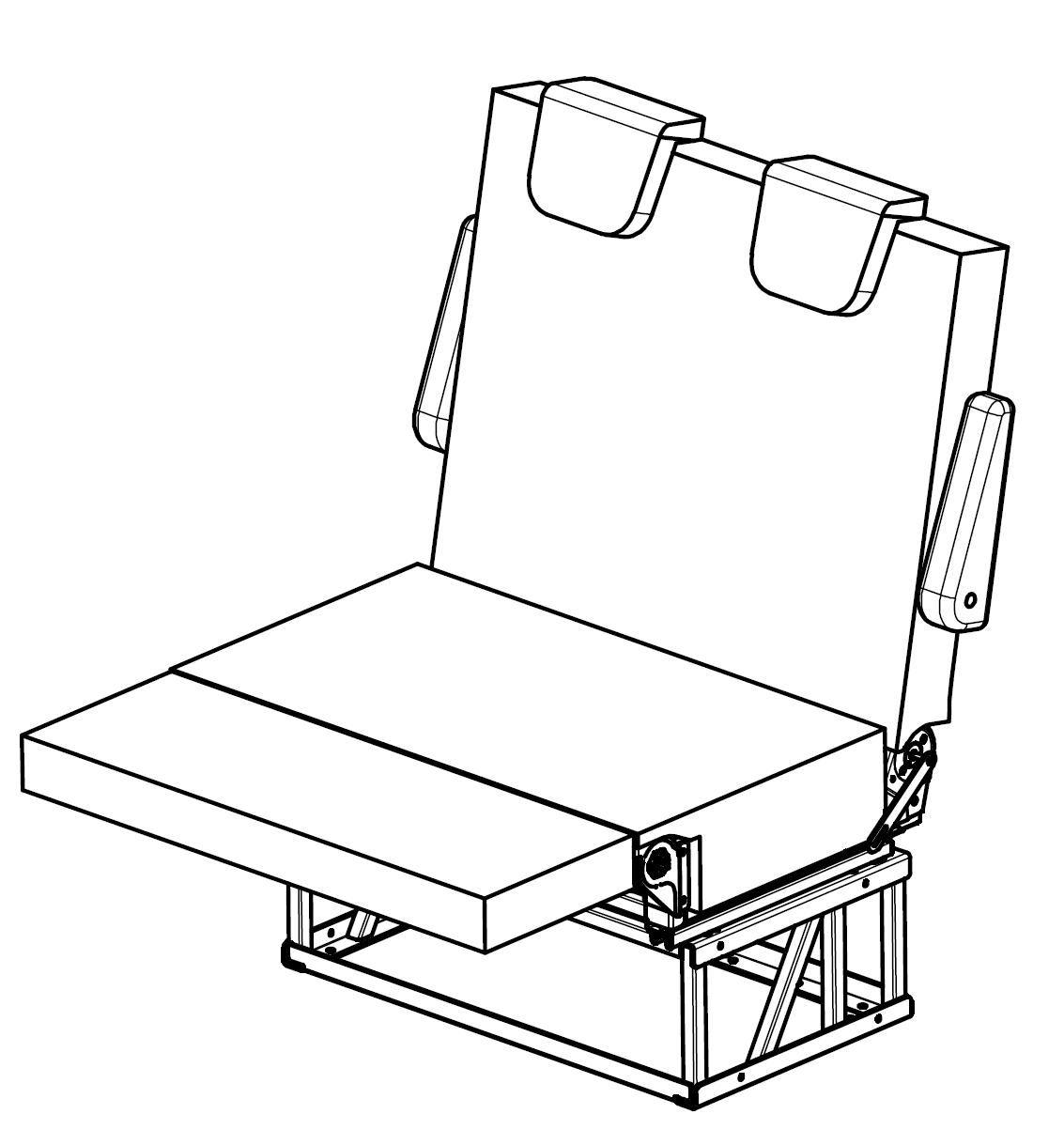 Double Reclining Seat Bed 36 Inch Width