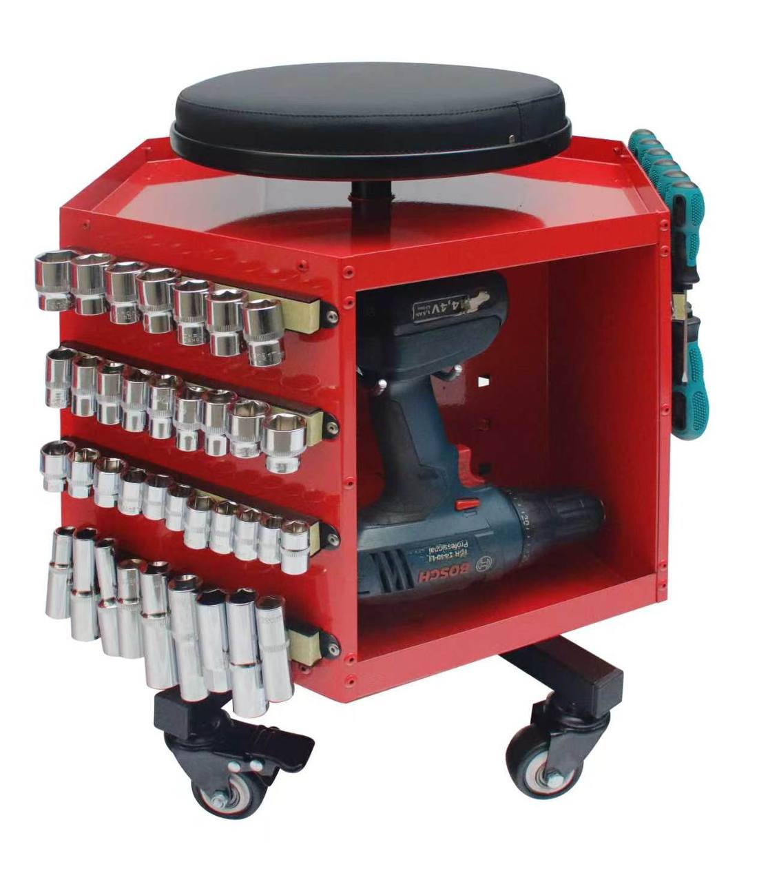 Koolands 360-Degree Rotating Hexagonal Mobile Tool Organizer