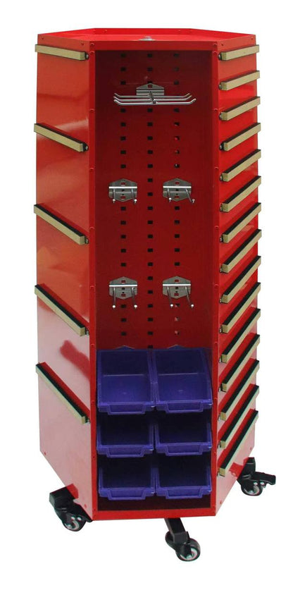 Koolands 360-Degree Rotating Hexagonal Mobile Tool Organizer