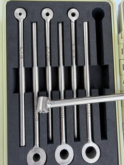 7-Piece Low-Clearance Rivet Nut Setter Kit, M3-M12 (1/8in-1/2in), Power tool, air tool, wrench, ratchet, sockets