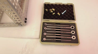 7-Piece Low-Clearance Rivet Nut Setter Kit, M3-M12 (1/8in-1/2in), Power tool, air tool, wrench, ratchet, sockets
